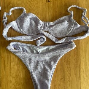 Monday Swimwear Lavender Crinkle Bikini